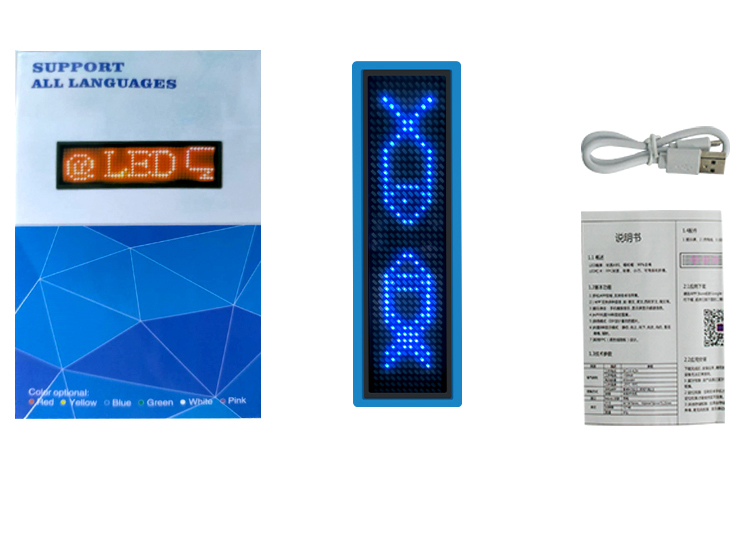 LED Name Badge USB Recharge Programming Digital Display LED Card Screen for Bar Hotel Party Supermarket School and Restaurant（images 11）