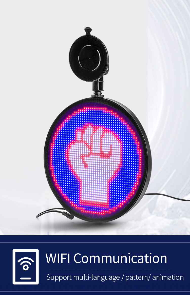 LED Display On Car Rear Window Full Color Light Mobile Phone APP Control DIY Expression Screen Panel Very Funny Light Show LED（images 3）