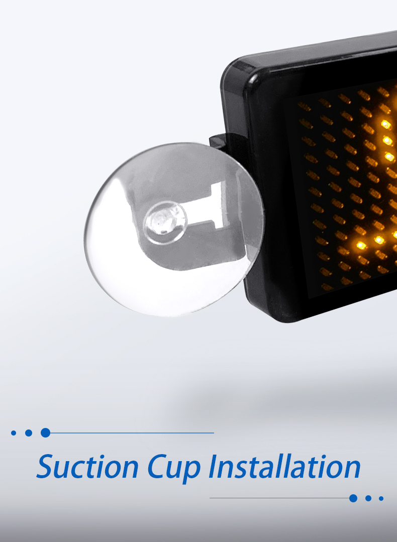 APP Control Led Car Sign Display 12*72 Pixels Moving Messages Screen APP Programmable Scrolling Led Display for Car Rear Window（images 3）