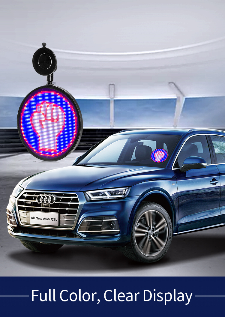 LED Display On Car Rear Window Full Color Light Mobile Phone APP Control DIY Expression Screen Panel Very Funny Light Show LED（images 5）