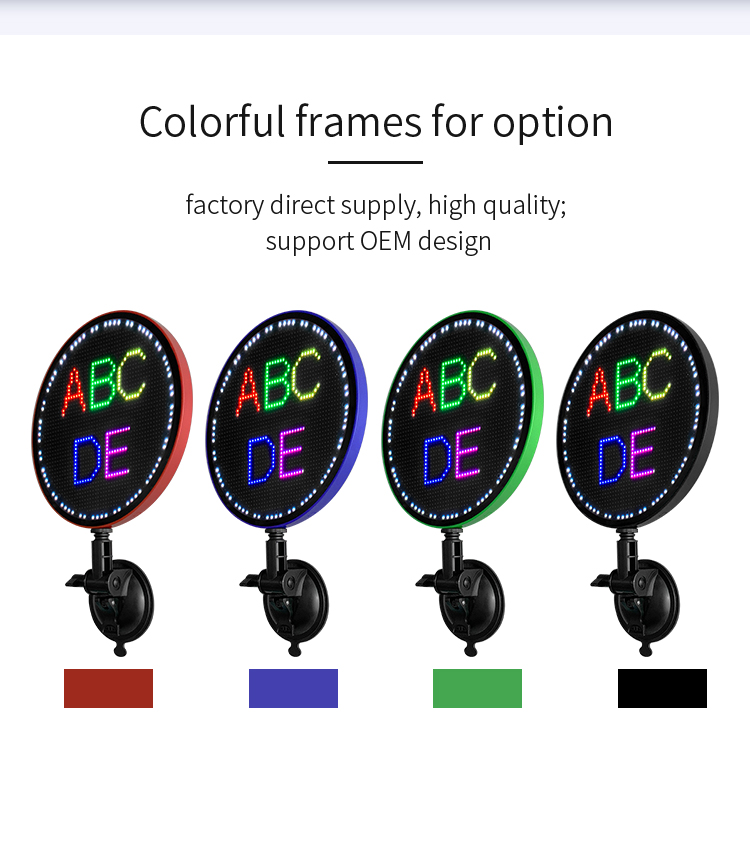 LED Display On Car Rear Window Full Color Light Mobile Phone APP Control DIY Expression Screen Panel Very Funny Light Show LED（images 8）