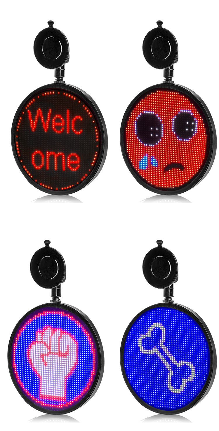 LED Display On Car Rear Window Full Color Light Mobile Phone APP Control DIY Expression Screen Panel Very Funny Light Show LED（images 11）