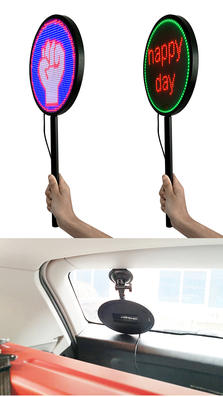 LED Display On Car Rear Window Full Color Light Mobile Phone APP Control DIY Expression Screen Panel Very Funny Light Show LED（images 12）