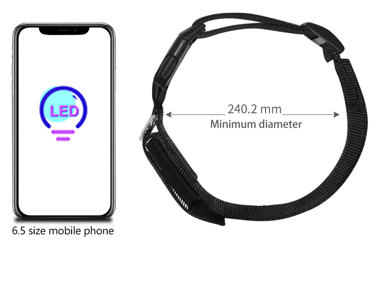 LED Dog Collar Glow in the Dark Light Up Luminous Dog Collar Waterproof Rechargeable Lighted LED Pet Safety Collar（images 10）