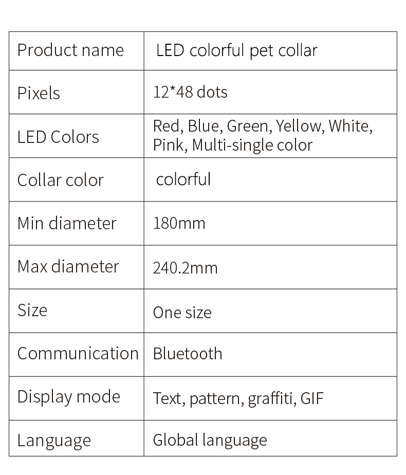 LED Dog Collar Glow in the Dark Light Up Luminous Dog Collar Waterproof Rechargeable Lighted LED Pet Safety Collar（images 12）