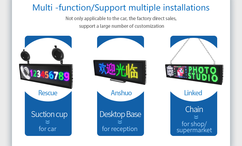 Moving message board sign super thin Wi-fi Scrolling LED Sign Message Board for Business Working with Smartphone（images 2）