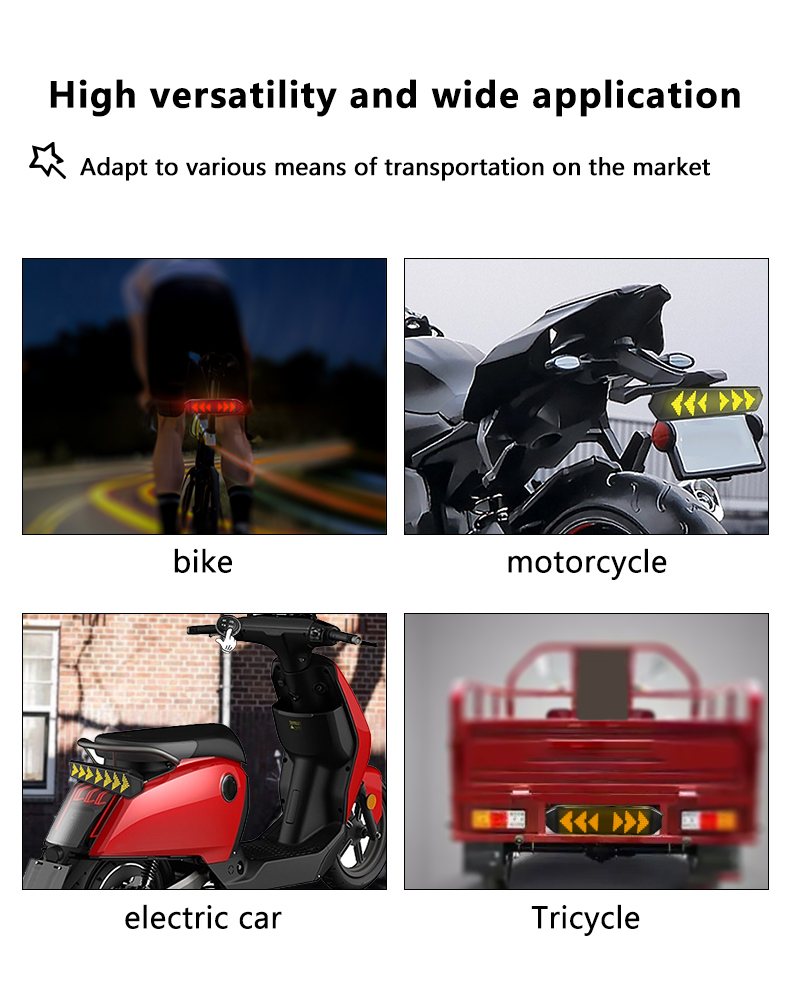 electronic bike light led display scrolling RGB message display screen smart app programmable led display for bicycle motor bike（images 7）