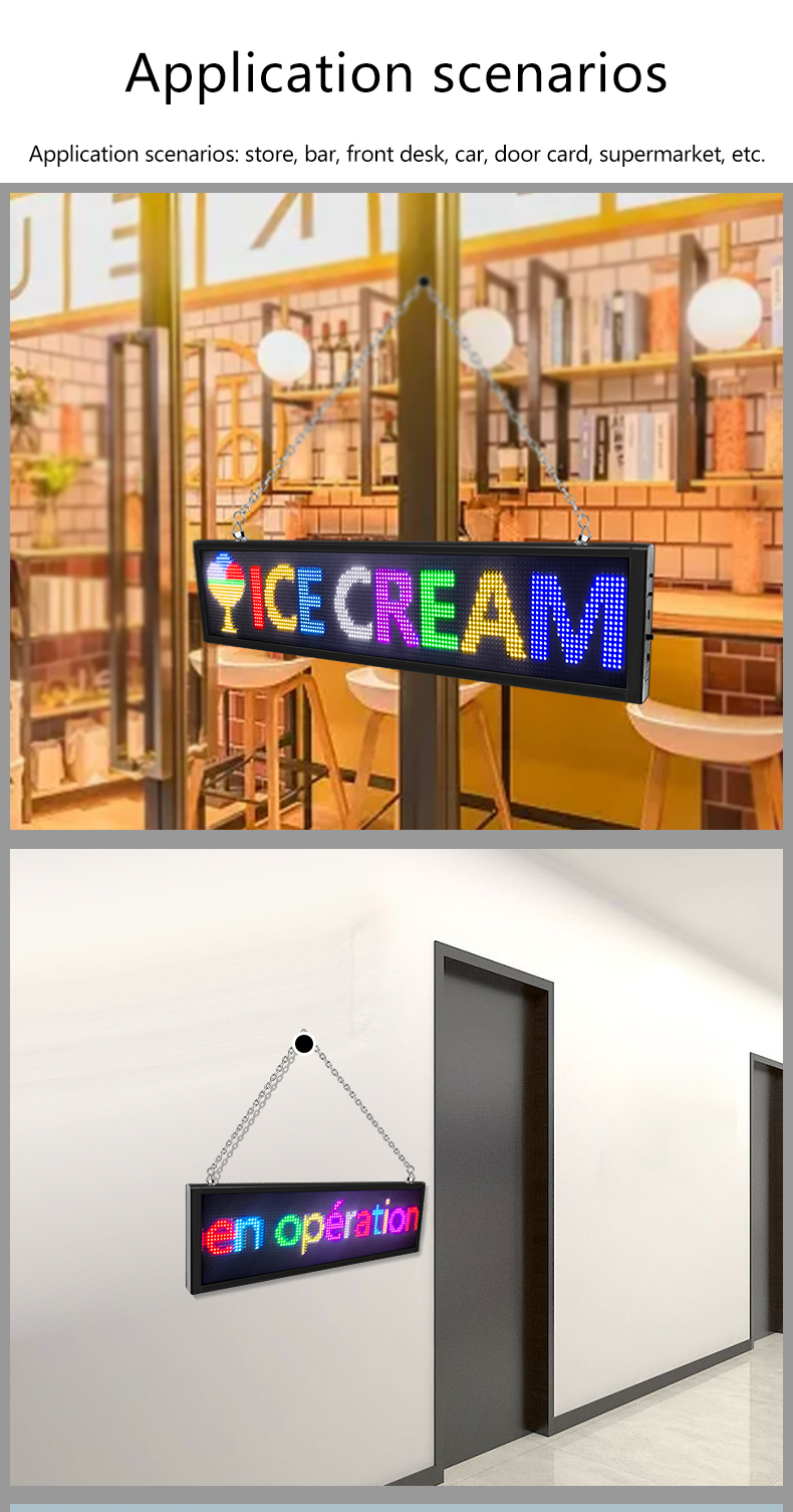 Moving message board sign super thin Wi-fi Scrolling LED Sign Message Board for Business Working with Smartphone（images 7）