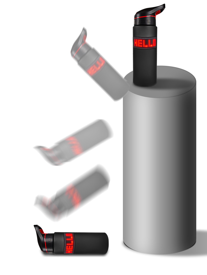 Smart LED Display Water Bottle Mobile Phone Control Digital Message Moving LED Water Cup 800ml Large Capacity Bottle For Sports（images 8）