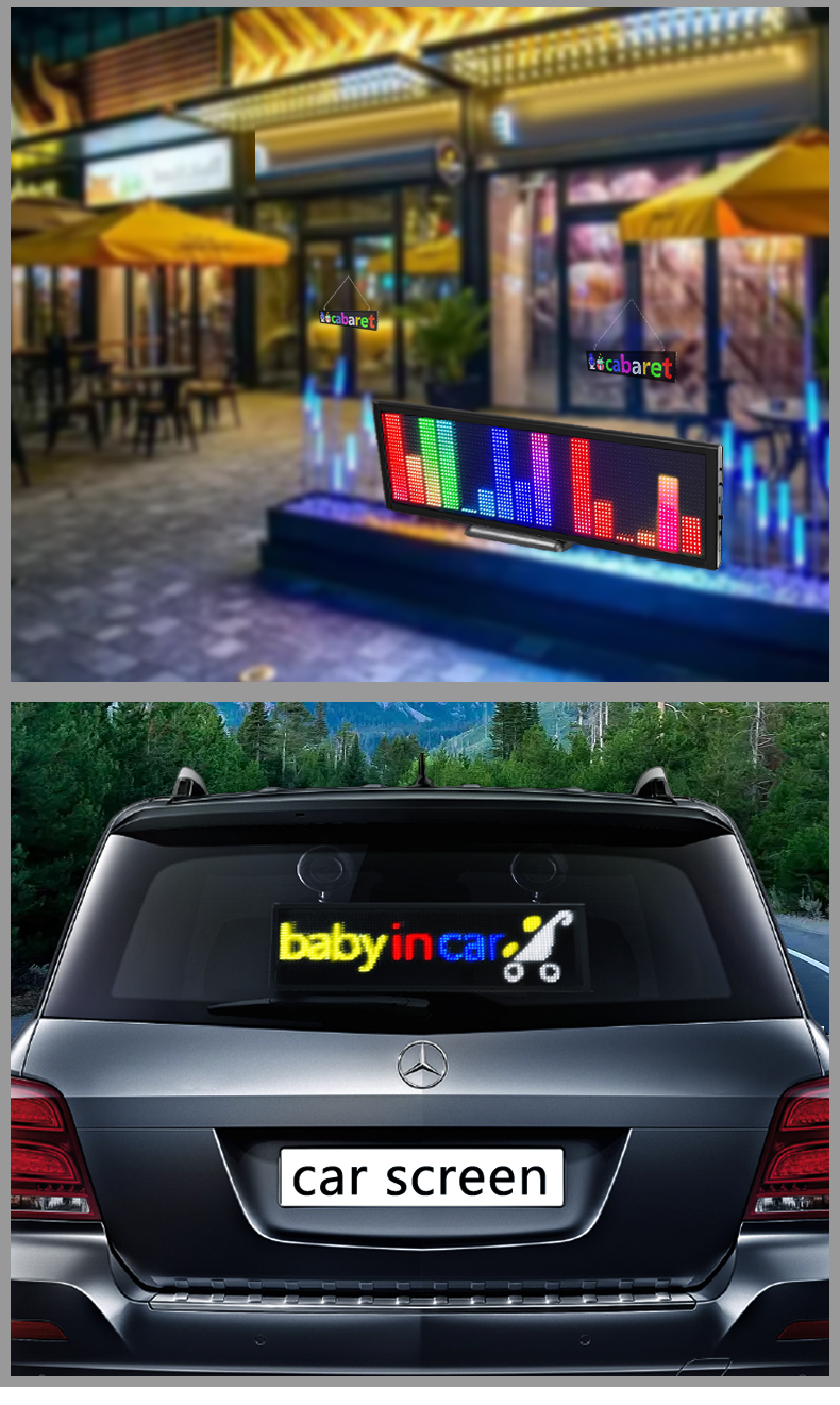 Moving message board sign super thin Wi-fi Scrolling LED Sign Message Board for Business Working with Smartphone（images 9）