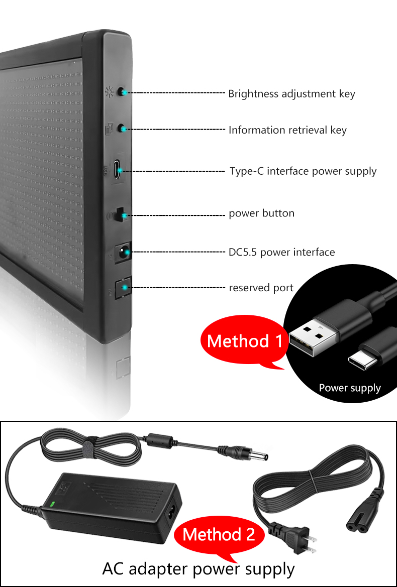 Moving message board sign super thin Wi-fi Scrolling LED Sign Message Board for Business Working with Smartphone（images 10）