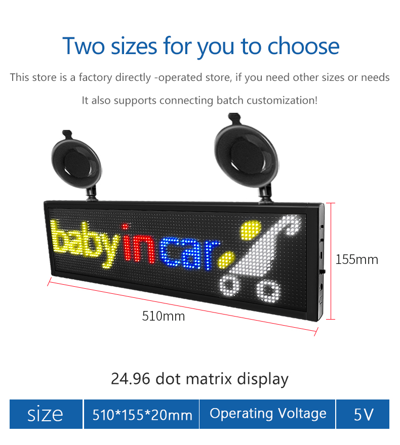 Moving message board sign super thin Wi-fi Scrolling LED Sign Message Board for Business Working with Smartphone（images 11）