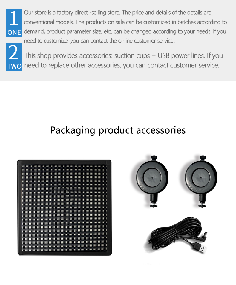 Car Display LED Expression Display Rear Window Mobile Phone APP Control LED Car Sign DIY Interactive Screen Advertising Display(images 13)