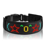 LED Dog Collar Glow in the Dark Light Up Luminous Dog Collar Waterproof Rechargeable Lighted LED Pet Safety Collar