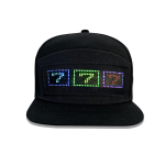 App Programmable LED hats USB recharging led flashing Baseball Cap Scrolling text LED Display Cap