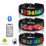 LED Dog Collar Glow in the Dark Light Up Luminous Dog Collar Waterproof Rechargeable Lighted LED Pet Safety Collar