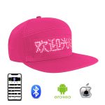 App Programmable LED hats USB recharging led flashing Baseball Cap Scrolling text LED Display Cap