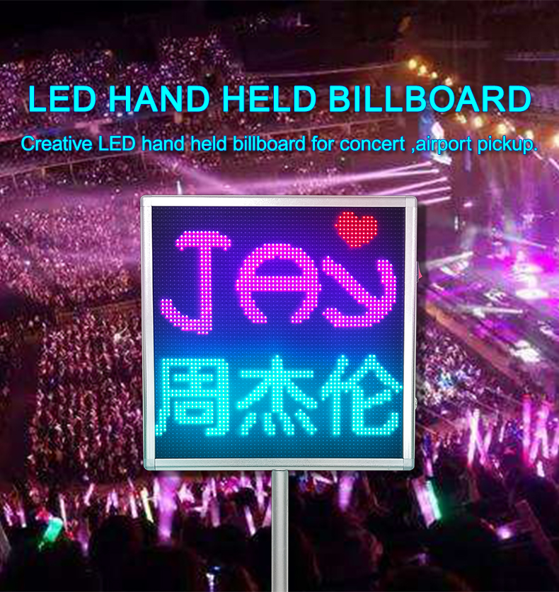 name display stand led Sign airport display name board airport hand hold pickup led display board rechargeable reception Signage（images 1）