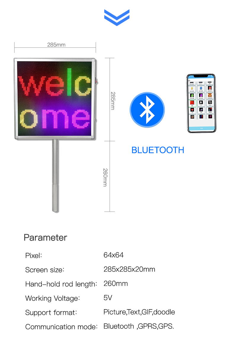 name display stand led Sign airport display name board airport hand hold pickup led display board rechargeable reception Signage（images 2）