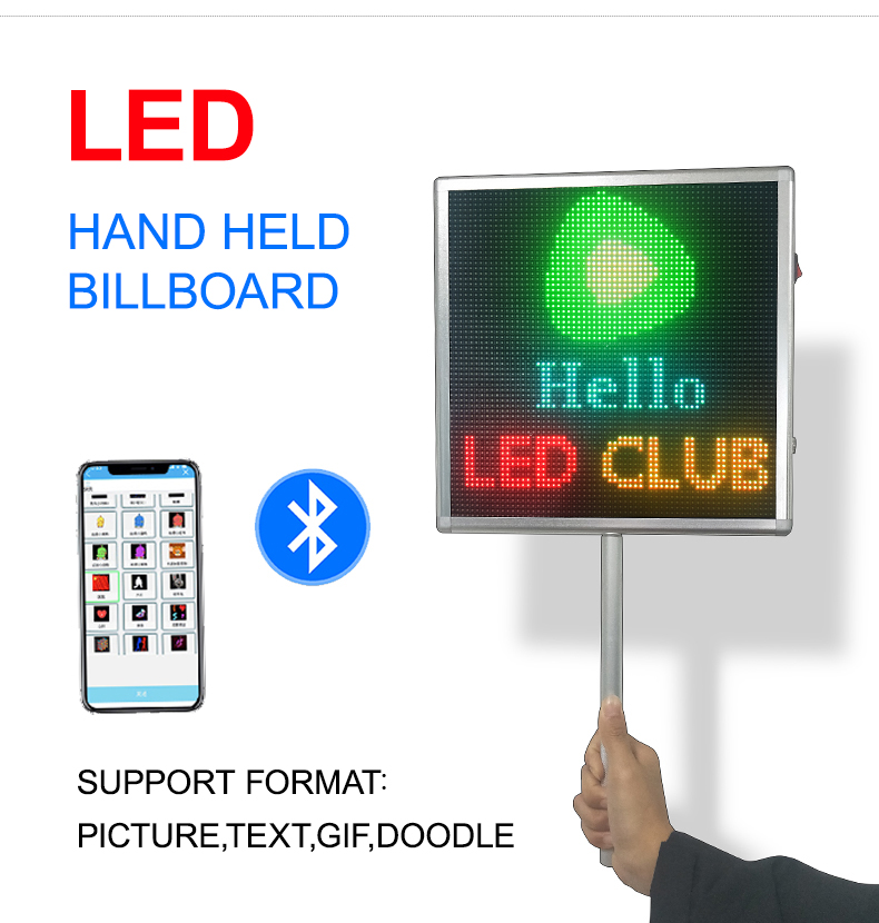 name display stand led Sign airport display name board airport hand hold pickup led display board rechargeable reception Signage（images 4）