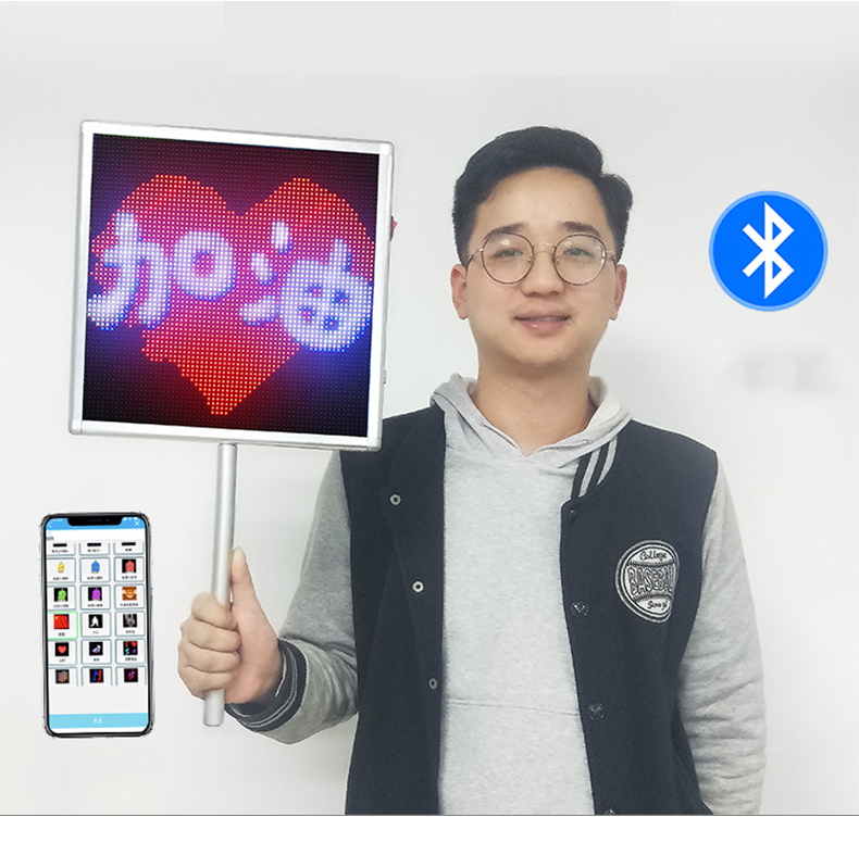 name display stand led Sign airport display name board airport hand hold pickup led display board rechargeable reception Signage（images 5）