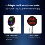 LED Display On Car Rear Window Full Color Light Mobile Phone APP Control DIY Expression Screen Panel Very Funny Light Show LED