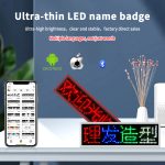 LED Name Badge USB Recharge Programming Digital Display LED Card Screen for Bar Hotel Party Supermarket School and Restaurant