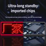 LED Name Badge USB Recharge Programming Digital Display LED Card Screen for Bar Hotel Party Supermarket School and Restaurant