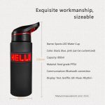 Smart LED Display Water Bottle Mobile Phone Control Digital Message Moving LED Water Cup 800ml Large Capacity Bottle For Sports