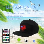 RGB Color APP Programmable LED Screen Scrolling Message LED Cap USB Rechargeable DIY Message LED Hat Luminous Party Light UP Hat