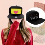 RGB Color APP Programmable LED Screen Scrolling Message LED Cap USB Rechargeable DIY Message LED Hat Luminous Party Light UP Hat