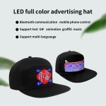 RGB Color APP Programmable LED Screen Scrolling Message LED Cap USB Rechargeable DIY Message LED Hat Luminous Party Light UP Hat