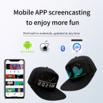 RGB Color APP Programmable LED Screen Scrolling Message LED Cap USB Rechargeable DIY Message LED Hat Luminous Party Light UP Hat
