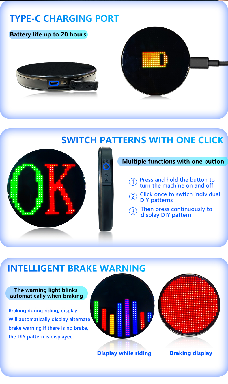 Bike Tail Light LED Rear Bike Light USB Rechargeable Smart Bicycle Taillight Waterproof LED Lamp Safety Light（images 6）