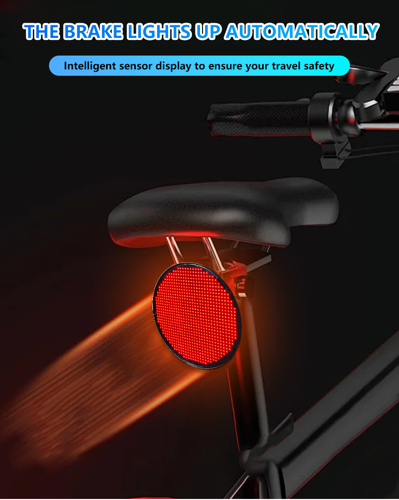 Bike Tail Light LED Rear Bike Light USB Rechargeable Smart Bicycle Taillight Waterproof LED Lamp Safety Light（images 9）