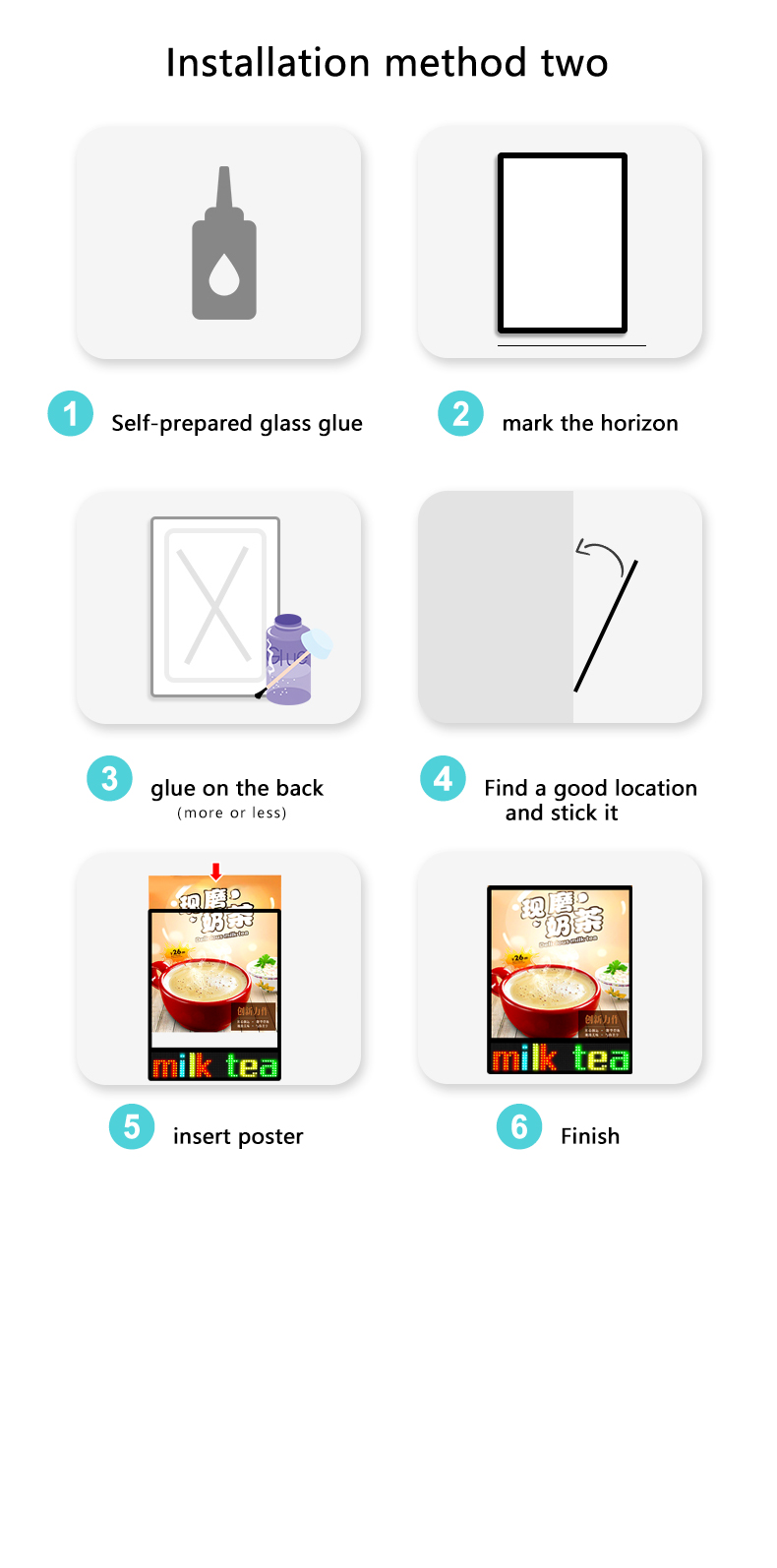 A1 A2 A3 A4 illuminated Poster Frame LED Sign Restaurant Menu Advertising Light Box Signboard Night Club Display Frame（images 15）