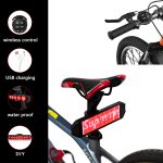 electronic bike light led display scrolling RGB message display screen smart app programmable led display for bicycle motor bike