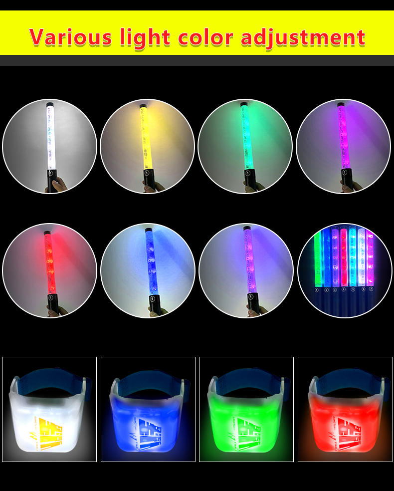 Party Supplies Led Glow Stick in the Dark Sticks Hot Sales Factory Price Custom Wholesale Multi-Color Flashing LED Light Sticks（images 2）