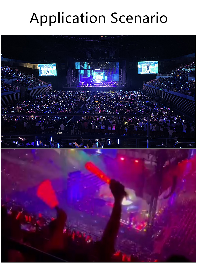 Party Supplies Led Glow Stick in the Dark Sticks Hot Sales Factory Price Custom Wholesale Multi-Color Flashing LED Light Sticks（images 6）