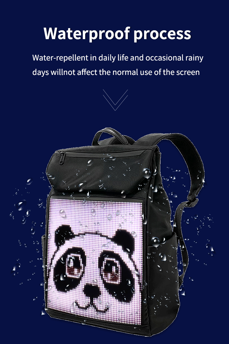 Unisex Casual Backpack With Full Color Display, Outdoor Sports LED Backpack, APP Programmable LED Backpack for Hiking Riding（images 5）