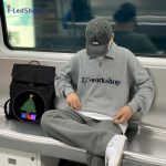 LED Backpack for Men Women with Round Screen Flashing Displaying Custom Messages Black Sports Bag Digital Display Backpack