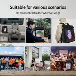 Unisex Casual Backpack With Full Color Display, Outdoor Sports LED Backpack, APP Programmable LED Backpack for Hiking Riding