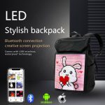 Unisex Casual Backpack With Full Color Display, Outdoor Sports LED Backpack, APP Programmable LED Backpack for Hiking Riding