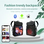 Unisex Casual Backpack With Full Color Display, Outdoor Sports LED Backpack, APP Programmable LED Backpack for Hiking Riding
