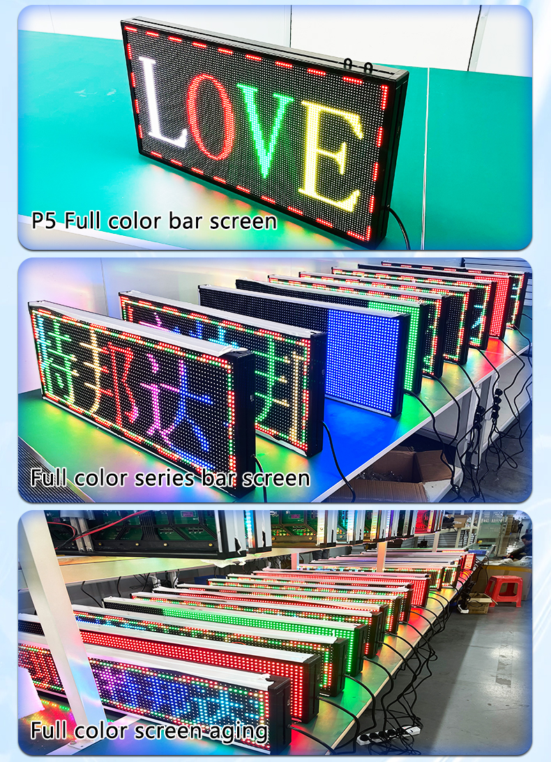 Outdoor LED Poster Shop Open Hours Advertising LED Sign Scrolling Message LED Board APP Programmable P10 Digital Display Screen（images 6）