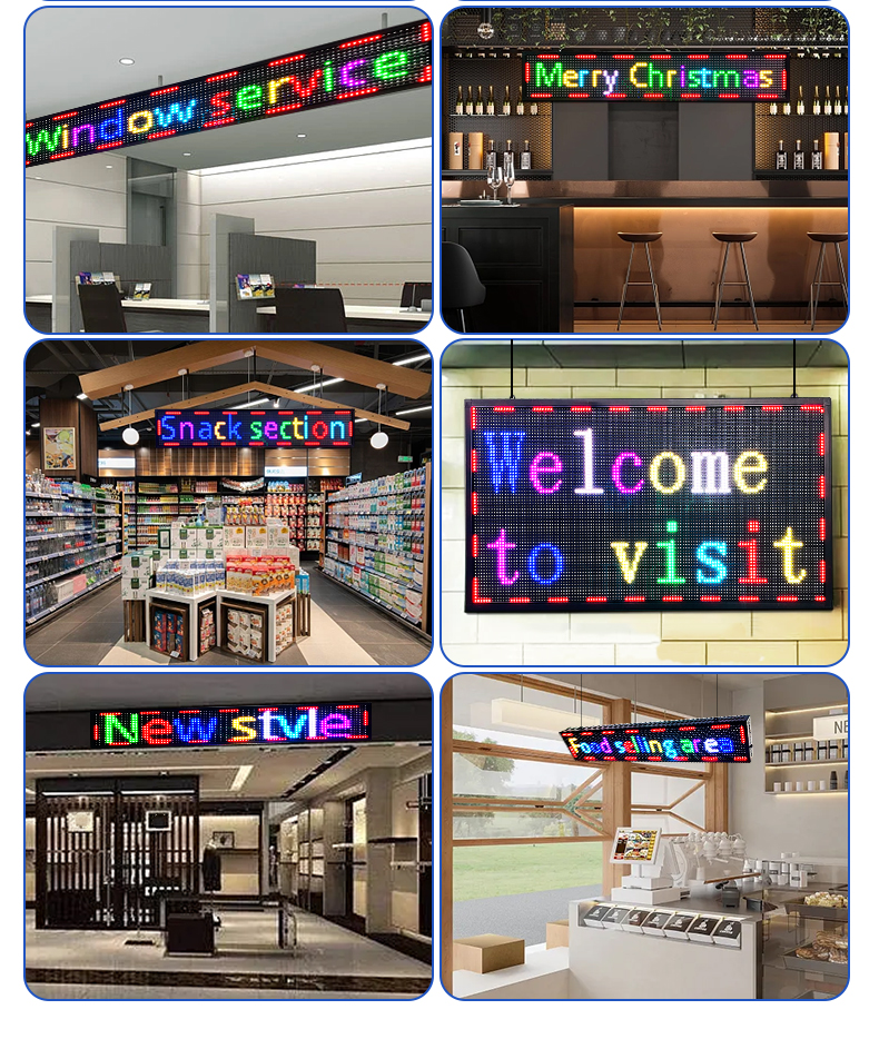 Outdoor LED Poster Shop Open Hours Advertising LED Sign Scrolling Message LED Board APP Programmable P10 Digital Display Screen（images 10）