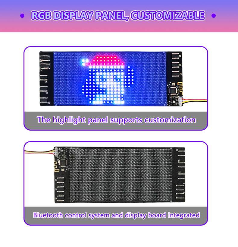 Mini LED Signs Rechargeable Wireless Bluetooth LED Message Sign, Smart App Control Programmable Custom LED Matrix Panel for Message Tag LED Badge Business Card（images 12）