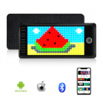 Mini LED Signs Rechargeable Wireless Bluetooth LED Message Sign, Smart App Control Programmable Custom LED Matrix Panel for Message Tag LED Badge Business Card