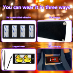 Mini LED Signs Rechargeable Wireless Bluetooth LED Message Sign, Smart App Control Programmable Custom LED Matrix Panel for Message Tag LED Badge Business Card