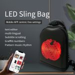 LED Crossbody Bag Full Color Screen And Programmable DIY Outdoor Advertising Travel LED Sling Backpack Bag